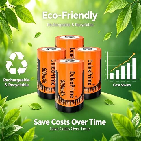 12-Pack 800mAH NiMH بطاريات قابلة للشحن لـ Arlo VMS3130 VMC3030 3200 3330 3430 3530 كاميرات أمنية، نظام إنذار، مصباح يدوي in Kuwait
