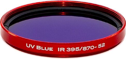 TruColor UV Blue IR 395/870، مرشح ثنائي النطاق، يمرر ضوء الأشعة فوق البنفسجية/الأزرق والأشعة تحت الحمراء للكاميرات ذات الطيف الكامل أو الكاميرات المحولة بالأشعة تحت الحمراء، تأثيرات الألوان الزائفة الجريئة للتصوير الفوتوغرافي الإبداعي (67 مم) in Kuwait