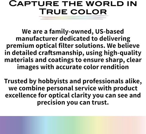 TruColor UV Blue IR 395/870، مرشح ثنائي النطاق، يمرر ضوء الأشعة فوق البنفسجية/الأزرق والأشعة تحت الحمراء للكاميرات ذات الطيف الكامل أو الكاميرات المحولة بالأشعة تحت الحمراء، تأثيرات الألوان الزائفة الجريئة للتصوير الفوتوغرافي الإبداعي (67 مم) in Kuwait