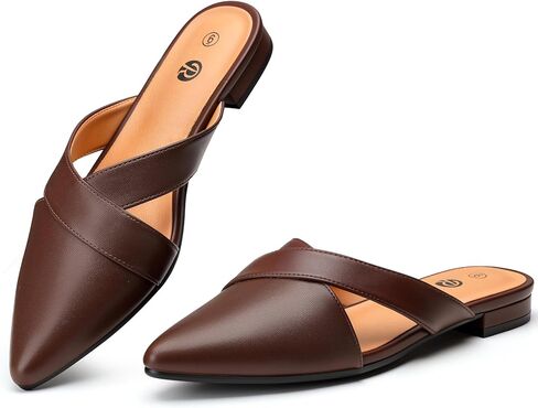 Rekayla Women’s Mules Closed Pointed Toe Backless Loafer Shoes for Women in Kuwait