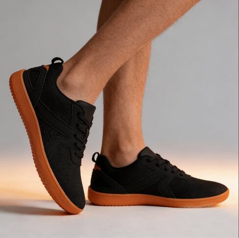 Women's Casual Barefoot Shoes | Wide Toe Box Minimalist Sneakers for Walking, Lightweight Comfort Flat Shoes Black in Saudi Arabia