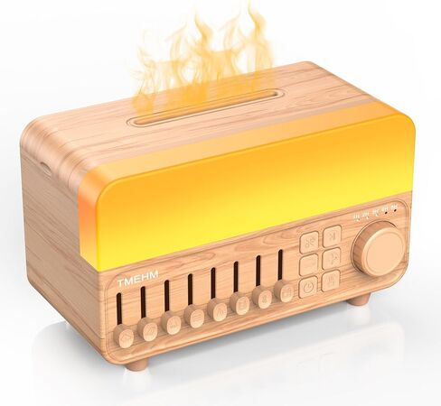TMEHM 4-in-1 Sleep Sound Machine with White Noise & 8 Nature Sounds, Bluetooth Speaker, Night Light & Aroma Diffuser with Timer for Baby, Kids and Adults (Wood Grain Finish) in Saudi Arabia