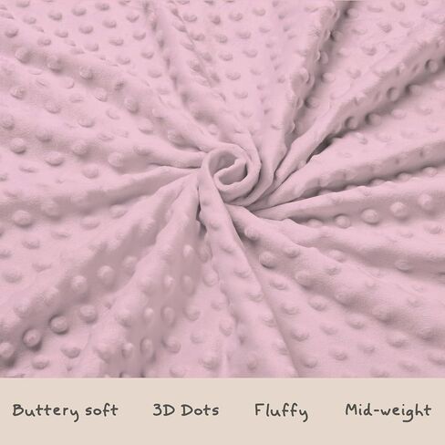 Dirty Pink Baby Blankets for Girl 30 x 40, Soft Double Layer Minky Blanket with Dotted Fleece Back, Nursery Bed Receiving Quilt Newborn Toddler Shower Gift Fairy Garden Floral Mushroom Theme in Saudi Arabia