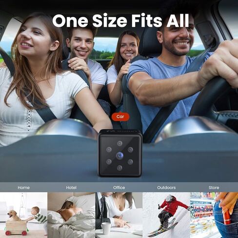 Mini Spy Cam 1080p Full HD - كاميرا فيديو مخفية قابلة للتركيب مع كشف الحركة والرؤية الليلية - كاميرا تجسس صغيرة للسيارة والمراقبة - كاميرا شرطي - كاميرات تجسس صغيرة - تدعم SD من 8 إلى 128 جيجابايت in Kuwait