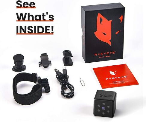 Mini Spy Cam 1080p Full HD - كاميرا فيديو مخفية قابلة للتركيب مع كشف الحركة والرؤية الليلية - كاميرا تجسس صغيرة للسيارة والمراقبة - كاميرا شرطي - كاميرات تجسس صغيرة - تدعم SD من 8 إلى 128 جيجابايت in Kuwait