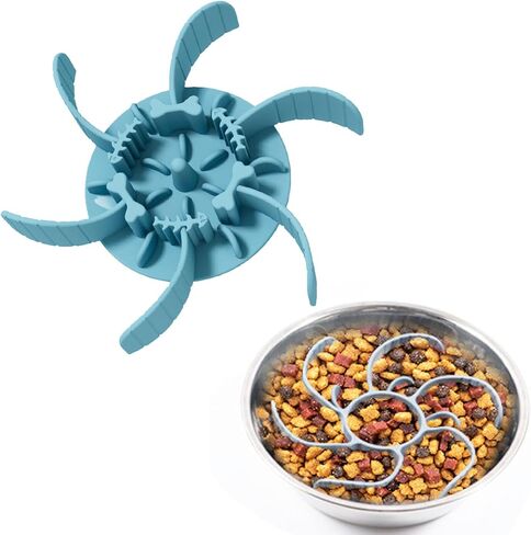 Pet-Friendly Slow Feeding and Food Divider : Silicone Anti-Choking Slow Feeding Bowls with Strong Suction Cups, Ideal for Dogs and Cats in Saudi Arabia