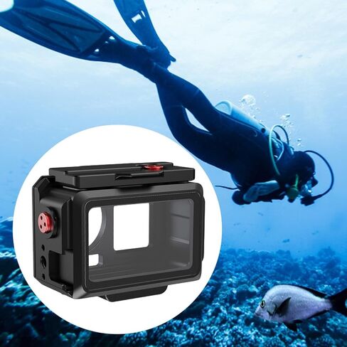 Camera Dive Case 80 M Waterproof Compatible with Action5 Pro/4/3 - Aluminum Alloy Replacement Housing for Diving & Surfing in Kuwait