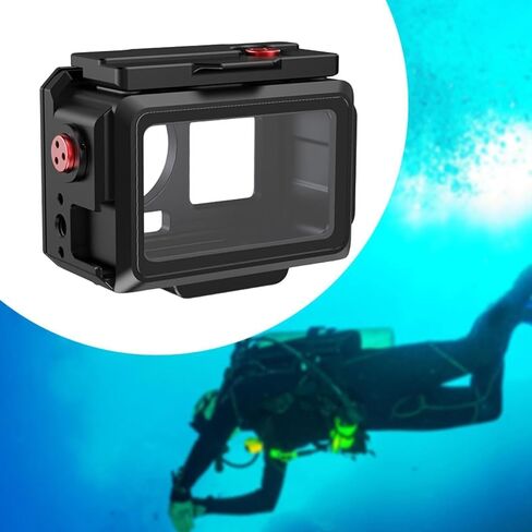 Camera Dive Case 80 M Waterproof Compatible with Action5 Pro/4/3 - Aluminum Alloy Replacement Housing for Diving & Surfing in Kuwait