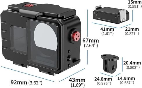 Camera Dive Case 80 M Waterproof Compatible with Action5 Pro/4/3 - Aluminum Alloy Replacement Housing for Diving & Surfing in Kuwait