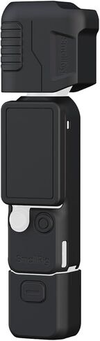 حافظة واقية من السيليكون من SMALLRIG لـ DJI Osmo Pocket 4، حماية معيارية متعددة الاتجاهات، مادة سيليكون ناعمة، مع واقي شاشة من الزجاج المقوى وحزام معصم - 6007 in Kuwait