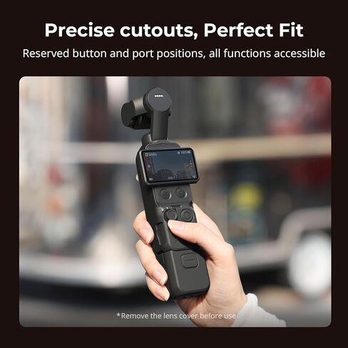 حافظة واقية من السيليكون من SMALLRIG لـ DJI Osmo Pocket 4، حماية معيارية متعددة الاتجاهات، مادة سيليكون ناعمة، مع واقي شاشة من الزجاج المقوى وحزام معصم - 6007 in Kuwait