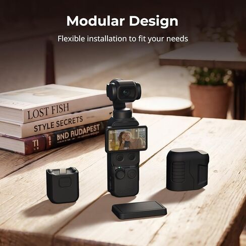 حافظة واقية من السيليكون من SMALLRIG لـ DJI Osmo Pocket 4، حماية معيارية متعددة الاتجاهات، مادة سيليكون ناعمة، مع واقي شاشة من الزجاج المقوى وحزام معصم - 6007 in Kuwait