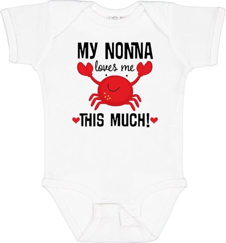 بدلة الأطفال Inktastic Nonna Loves Me Grandson Baby in Kuwait