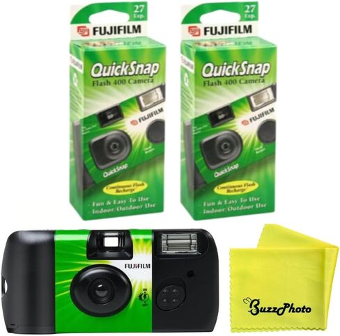 كاميرا Fujifilm Fujifilm QuickSnap Flash 400 للاستخدام مرة واحدة مقاس 35 ملم مع فلاش (عبوتان) in Kuwait