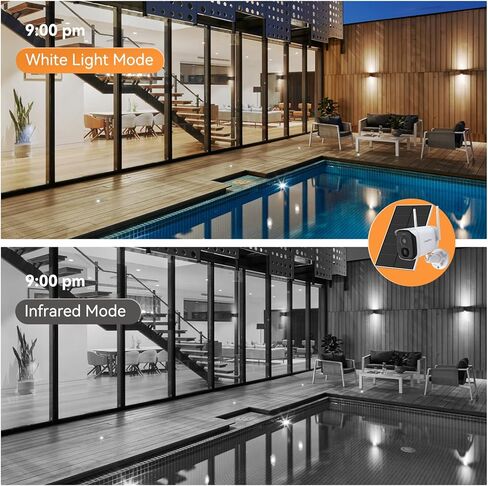 كاميرات المراقبة الشمسية LongPlus 2K 4MP اللاسلكية في الهواء الطلق، كاميرا VicoHome اللاسلكية لأمن المنزل، كاميرات WiFi تعمل بالبطارية مع كشف الحركة بالذكاء الاصطناعي، التحدث ثنائي الاتجاه، تخزين سحابي/SD in Kuwait