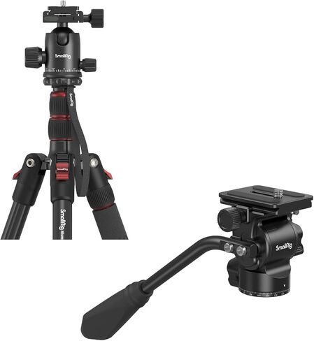حامل ثلاثي للكاميرا مقاس 71 بوصة من SmallRig + رأس سائل صغير الحجم CH10 in Kuwait