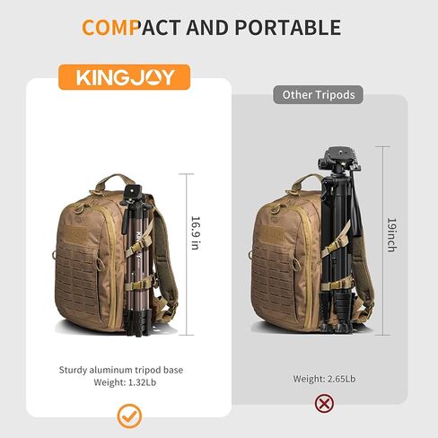حامل ثلاثي للكاميرا مقاس 71 بوصة من KINGJOY، حامل ثلاثي خفيف الوزن للسفر مع جهاز تحكم عن بعد لاسلكي، حامل للهاتف على الحذاء البارد، رأس عموم ثلاثي الاتجاهات، بحد أقصى 6.6 رطل متوافق مع Canon وNikon وiPhone وDSLR وVlogging in Kuwait