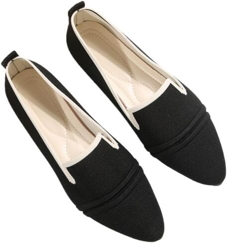 Solid-Color Flat Ladies' Casual Shoes, Large Size, Comfortable and Simple Design. in Kuwait