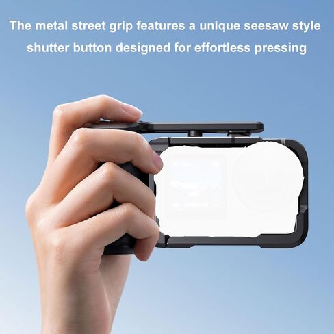 Bewinner Aluminum Alloy Camera Grip & Cage Set for Action 6,Street Photography Handle with Ergonomic Shutter, 1/4 inch Thread & Cold Shoe Mount in Kuwait