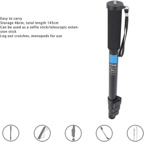 EBTOOLS Camera Monopod, Telescopic Aluminum Alloy Portable Monopod for DSLR Camera Photography Phone with Compact Size Easy Extension Locking System in Kuwait