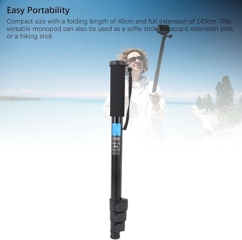 EBTOOLS Camera Monopod, Telescopic Aluminum Alloy Portable Monopod for DSLR Camera Photography Phone with Compact Size Easy Extension Locking System in Kuwait