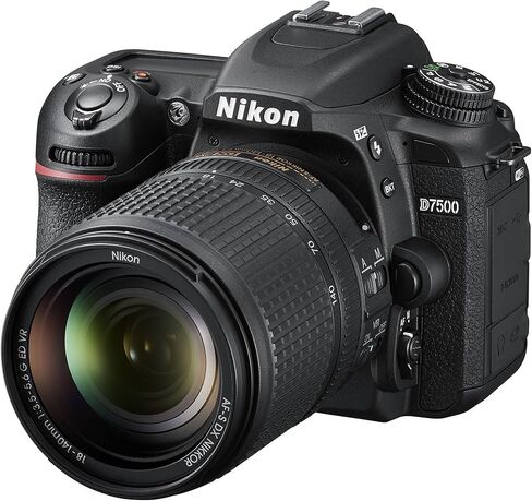 Nikon D7500 DSLR Camera Kit 18-140mm Lens 4K WiFi Bundle with Replacement Battery EN EL15C + Camera Bag + Cleaning Kit + Flexible Vlogging Tripod + 64GB Memory Card + More in Kuwait