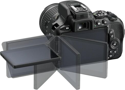 طقم كاميرا Nikon D5600 مع عدسة VR مقاس 18-55 مم، حزمة DSLR مع عدسة AF-S NIKKOR مقاس 200-500 مم f/5.6E ED VR + شاشة عالية الدقة مقاس 7 بوصات + ميكروفون + حامل ثلاثي القوائم + بطاقة ذاكرة سعة 64 جيجابايت + حقيبة ظهر + المزيد in Kuwait