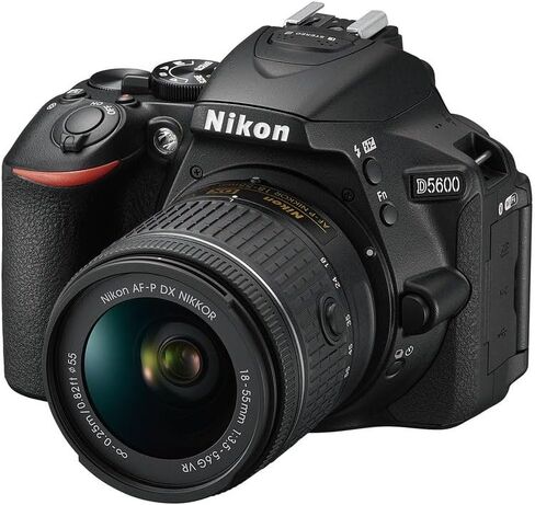 كاميرا نيكون D5600 دي إس إل آر بدقة 24.2 ميجابكسل مع مجموعة عدسات VR مقاس 18-55 مم ومجموعة تنظيف + بطاقة ذاكرة سعة 64 جيجابايت والمزيد in Kuwait