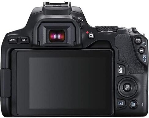 كاميرا Canon EOS Rebel SL3 DSLR مع عدسة 18-55 ملم (أسود) | مستشعر APS-C بدقة 24.1 ميجابكسل، بكسل مزدوج للتركيز البؤري التلقائي وفيديو بدقة 4K للمبتدئين والتصوير اليومي (3453C002) + بطاقة سعة 64 جيجابايت + حقيبة Canon in Kuwait