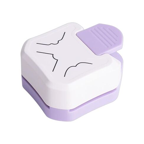 3-in-1 Decorative Corner Punch – Multi-Function Paper Punches for Photo Business Card, Scrapbooking, DIY Craft, Fits Storage Box for Home/Office​ (Purple) in Saudi Arabia