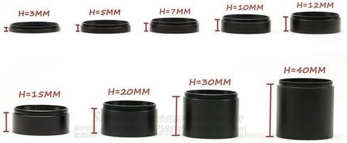 مجموعة أنبوب تمديد T2 M42x0.75mm - 7 قطع 3/5/7/10/15/20/30 مم حلقات فاصل ذكر وأنثى لتعديل تركيز التلسكوب، والتصوير الفلكي والتصوير الكلي in Kuwait