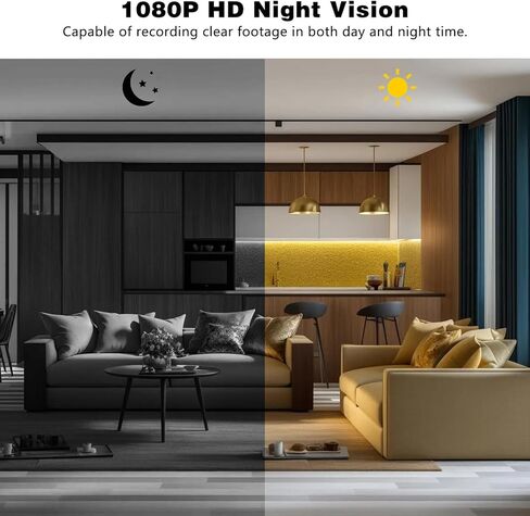 1080P WiFi Security Camera with Clock – Indoor Nanny Cam Featuring Motion Detection & Night Vision for Baby & Pet Monitoring in Kuwait