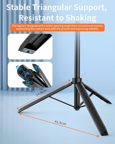 VRIG 55" Osmo Action 5Pro Selfie Stick Tripod, 2-in-1 Extendable Handle with Magnetic Quick Release & 360° Ball Head Compatible with DJI Osmo Action 5Pro/4/3,OSMO 360 for Vlog Video Recording in Kuwait