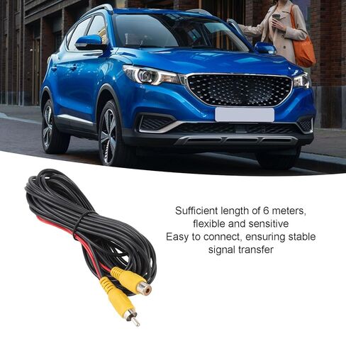 Backup Camera Video Cable,6M Video Extension Cable with Detection Wire,View Extension Cable for Connection to Car Reverse Rear in Kuwait