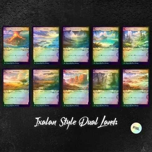 Proxy Cards for Magic The Gathering, Alternative Custom Art DIY Cards, Ixalan Sytle Dual Lands, Normal in Saudi Arabia