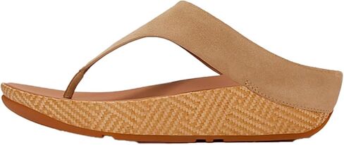 FitFlop Women's Lulu Lux Graphic-Weave Suede Toe-Post Sandals | Lightweight Slip-Resistant Ergonomic Sculptural Flip-Flops in Kuwait