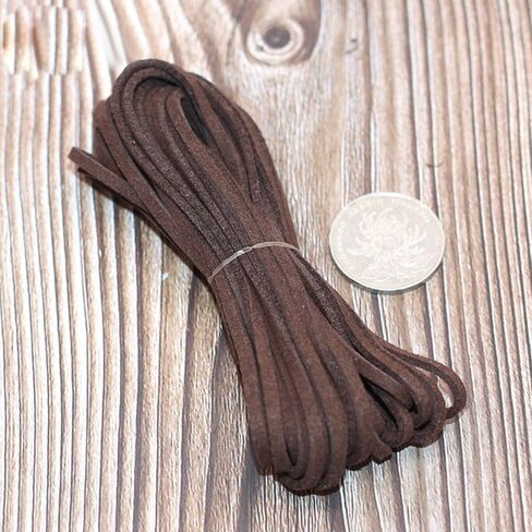 3mm Leather String Suede Cord Leather Cords Rope Braiding String for Jewelry Making Necklace Bracelet Art Crafts Beading 3MM x 5M (5.47Yard) in Saudi Arabia