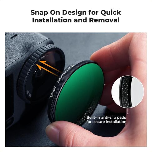 K&F CONCEPT Snap On Filter Kit Compatible with DJI Osmo Action 6, 3 Pack CPL UV ND4-32 Polarizer Light Reduction Protection Filters HD Optical Glass/Multi-Coated, Vlogging Action Camera Accessories in Kuwait