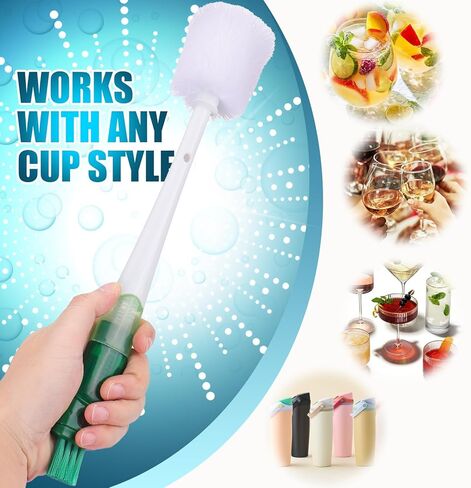 فرشاة تنظيف بماصة 5 في 1 مناسبة لـ Owala FreeSip 24oz/32oz/40oz، مجموعة فرشاة تنظيف زجاجات المياه متعددة الوظائف لملحقات أكواب Owala/Stanley/Yeti Tumbler (أزرق) in Kuwait