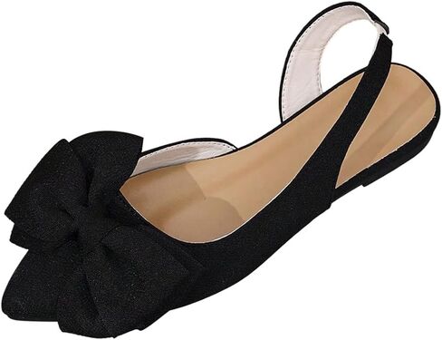 GORGLITTER Women's Bow Pointed Toe Slingback Flats Dressy Closed Toe Loafer Wedding Evening Shoes Trendy 2026 in Kuwait