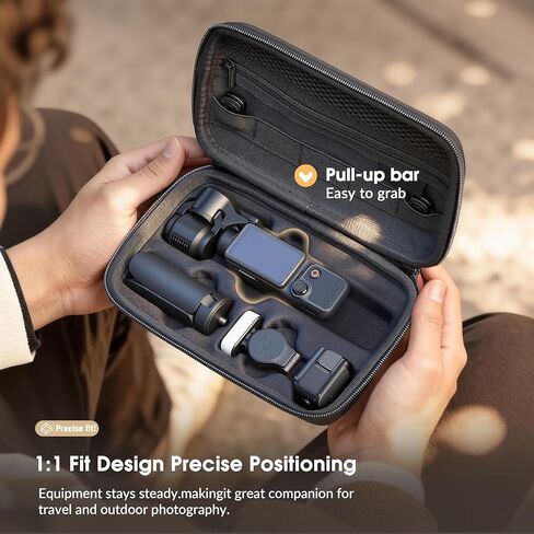 STARTRC PHOTO Carrying Case for DJI Osmo Pocket 4 Accessories, Portable PU Protective Shoulder Bag for DJI Pocket 4 Creator Combo for Travelling, Vlogging & Outdoor Shooting in Kuwait