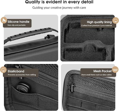 STARTRC PHOTO Carrying Case for DJI Osmo Pocket 4 Accessories, Portable PU Protective Shoulder Bag for DJI Pocket 4 Creator Combo for Travelling, Vlogging & Outdoor Shooting in Kuwait