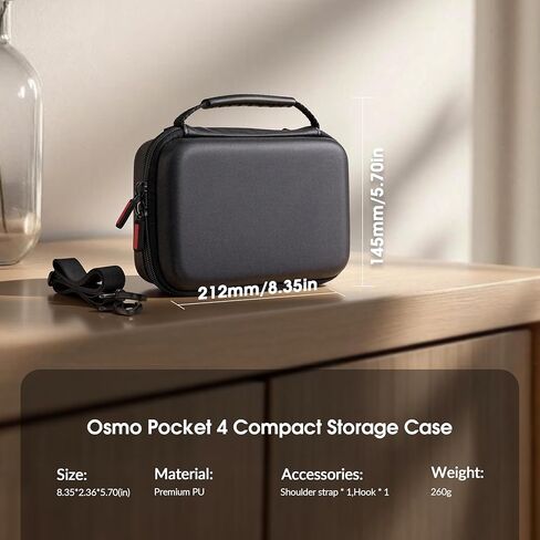 STARTRC PHOTO Carrying Case for DJI Osmo Pocket 4 Accessories, Portable PU Protective Shoulder Bag for DJI Pocket 4 Creator Combo for Travelling, Vlogging & Outdoor Shooting in Kuwait