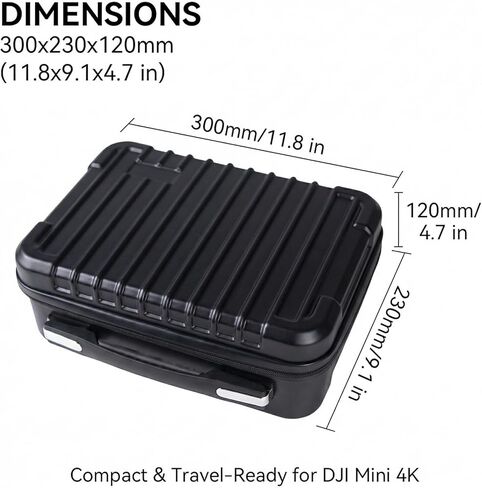 حقيبة حمل لطائرة DJI Mini 4K / Mini 2 SE بدون طيار، حقيبة سفر ذات هيكل صلب ABS، حقيبة تخزين واقية متوافقة مع وحدة التحكم عن بعد RC-N1C (لا تطير أكثر كومبو) in Kuwait