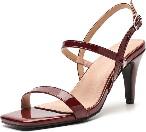 Enelauge المرأة Strappy الصنادل ساحة المفتوحة تو هريرة الكعوب الكاحل حزام Slingback الصيف متأنق الزفاف حزب حذاء زفاف in Kuwait