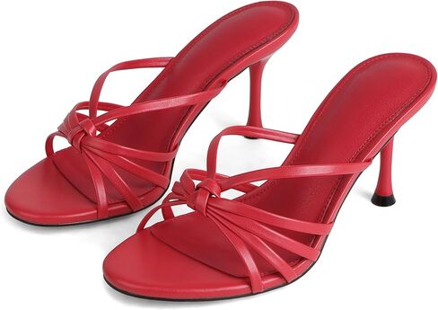 Celbreez هريرة الكعوب كعب Strappy للنساء الصنادل الصيفية Stiletto المرأة المفتوحة زقزقة اصبع القدم الكعب العالي الانزلاق على 2026 الصنادل ذات الكعب العالي مريحة البغال فستان Slingback أحذية الحفلات اليومية in Kuwait