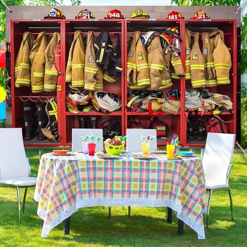 Firefighter Locker Room Backdrop Fire Station Interior Suits Equipments Photography Background Fireman Firefighters Theme Decor Banner Portrait Photo Booth Studio Props 7x5ft FU0118YL in Saudi Arabia