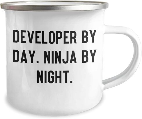 Developer Gifts for Christmas Unique Presents By Day. Ninja By Night. Camping Mug, Developer Mugs, Funny Quote Gifts from Family, Christmas Unique Gifts for Developer in Kuwait