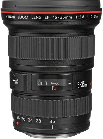 Canon EF 16-35mm f/2.8L II USM Lens | Professional L-Series Ultra-Wide Zoom with Constant f/2.8 Aperture, Advanced Optics & Ring-Type USM AF | for Landscape & Events (1910B002) + Filter Kit + More in Kuwait
