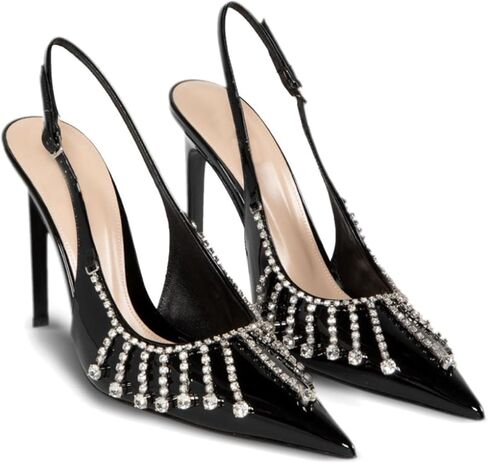 Women's Satin Ballet Slingback High Heels with Bows Closed Square Toe Lace-Up Stiletto Pumps Elegant Mary Jane Wedding Party Shoes in Kuwait